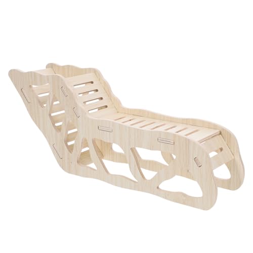 Yardwe Hamac Kletterleiter Holz Für Hamster Mäuse Meerschweinchen Ratten Spielzeug Hideout Ruheplatz Klettern Ausruhen Spielen Haustier Zubehör von Yardwe