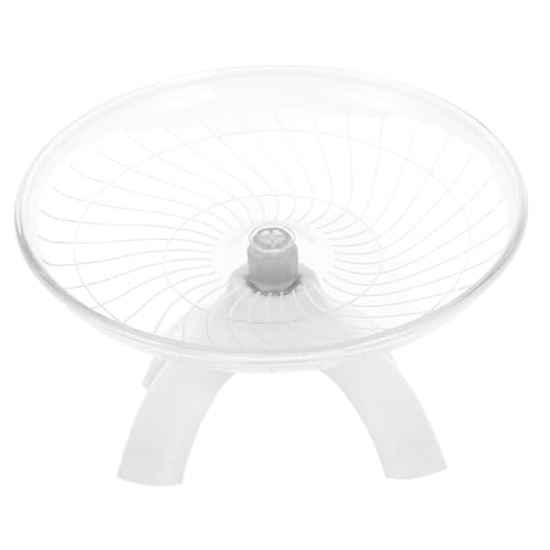 Yardwe Hamster Laufrad für Kleintiere Geräuschloses Untertassenrad für Zwerghamster Rennmäuse und Igel Sicherer Am Käfig Attraktives Design für Bewegung und Spiel von Yardwe