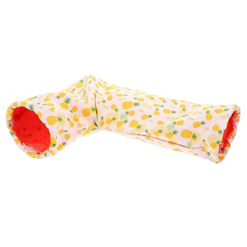 Yardwe Hamster-Tunnelnest Hamster hamsterspielzeug Kleintier Hamster röhren meerschweinchen versteck Käfige kleines Haustierversteck kleine Tiere nisten Stoff Yellow von Yardwe