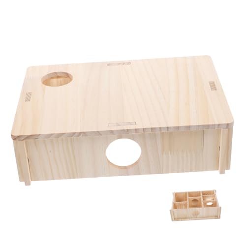 Yardwe Hamster bricht durch das Hamster hamsterspielzeug hamsterkäfige holzhäuser nagerhaus Tierheim für Meerschweinchen Hamsterbereicherung Hamsterversteck hölzern von Yardwe