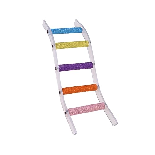 Yardwe Vogel-haustierleiter-Spielzeug Acryl-kletterleiter Buntes Hamster-kletterspielzeug Papagei Spielen Für Tiere von Yardwe