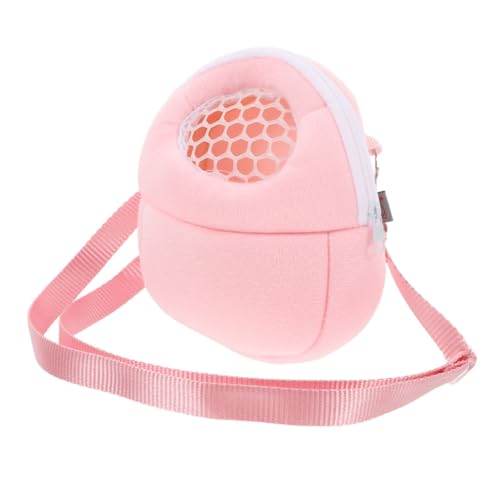Yardwe Hamster-umhängetasche Hasenträger Kleinstierträger Taschen Zum Transport Von Tieren Hasenschlinge Kleine Tiertasche Für Draußen Hamster -Tragetasche Hamsterzubehör Samt Rosa von Yardwe