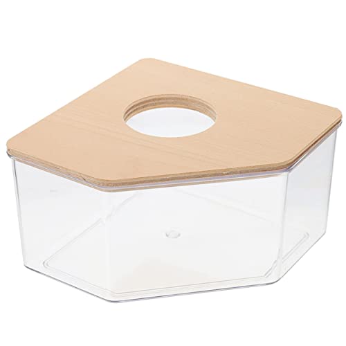 Yardwe Sandbadebox Für Hamster Und Kleine Haustiere Praktische Toilette Mit Griff Am Deckel Kunststoff Und Holz Für Einfache Reinigung Und Langlebigkeit von Yardwe