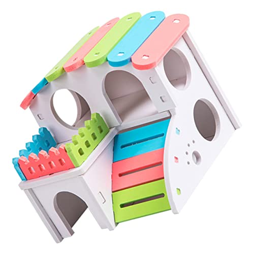 Yardwe Einzigartiges Hamsterhaus Aus Holz Mini-einstreu Spielhaus für Hamster und Mäuse Yardwe Einzigartiges Hamsterhaus Aus Holz Mini-einstreu Spielhaus für Hamster und Mäuse von Yardwe