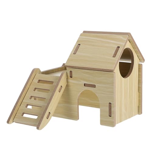 Yardwe Hamsterhaus aus Holz Sicheres Versteck für Zwerghamster Kleine Haustiere Platzsparend und Unterhaltsam Design für Komfortables Zuhause Yardwe Hamsterhaus aus Holz Sicheres Versteck für Zwerghamster Kleine Haustiere Platzsparend und Unterhaltsam Design für Komfortables Zuhause von Yardwe