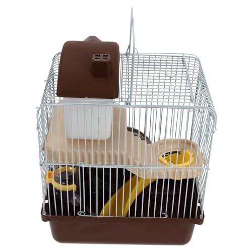 Yardwe Hamsterkäfig Doppelstock Mit Spielplatz Luxuriöses Kleines Schloss Für Hamster Ratten Und Andere Kleintiere Tierunterkunft Für Spiel Und Zufällige Zubehörfarbe von Yardwe