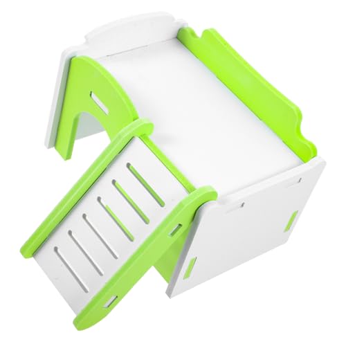 Yardwe Hamsterhaus Mit Rampe Robustes PVC-Material Zweistufiges Versteck Für Kleintiere Schlaf Und Spielort Für Hamster Chinchilla Und Meerschweinchen von Yardwe