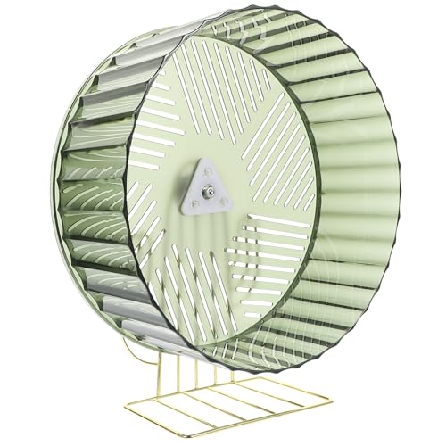 Yardwe Hamsterrad, 9 Zoll, Grün, Ergonomisches Laufrad für Kleintiere mit Stabiler Basis Und Glatten Kanten zum Spielen mit Haustieren von Yardwe