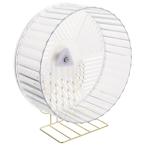 Yardwe Hamsterrad, 9 Zoll, Zufällige Farbe, Ergonomisches Laufrad für Kleintiere mit Stabiler Basis Und Glatten Kanten zum Spielen mit Haustieren von Yardwe