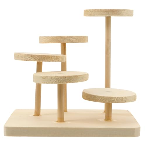 Yardwe Hamsterspielplatz Aus Holz – Klettergerüst Für Kleintiere Hamsterspielzeug von Yardwe