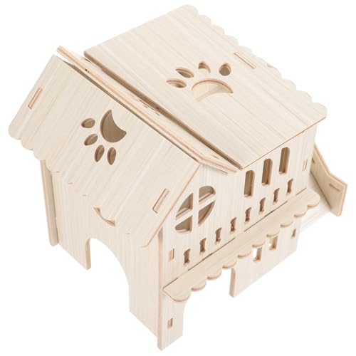 Yardwe Holz-hamsterhaus Mit Tunnelstruktur Komfortables Hamsterhäuschen Geruchsneutral Und Langlebig Als Spielplatz Und Schlafumgebung Für Kleine Haustiere Yardwe Holz-hamsterhaus Mit Tunnelstruktur Komfortables Hamsterhäuschen Geruchsneutral Und Langlebig Als Spielplatz Und Schlafumgebung Für Kleine Haustiere von Yardwe