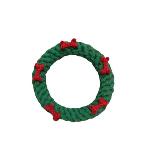 Yardwe Handgefertigtes Geflochtenes Baumwoll Seil Kauspielzeug Weihnachtsring für Welpen Interaktives Langlebiges Hundespielzeug zur Zahnpflege und Stressabbau für Kleine und Mittlere Yardwe Handgefertigtes Geflochtenes Baumwoll Seil Kauspielzeug Weihnachtsring für Welpen Interaktives Langlebiges Hundespielzeug zur Zahnpflege und Stressabbau für Kleine und Mittlere von Yardwe