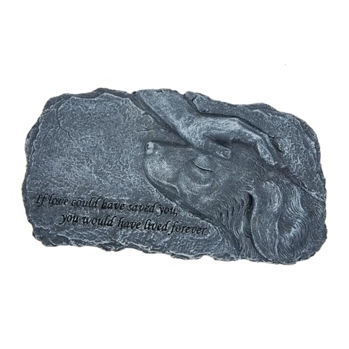 Yardwe Harz Gedenkstein Für Haustiere Kreative Dekofigur Für Katzen Gartengedenkstein Steinoptik Trauerstein Zur Erinnerung An Verstorbene von Yardwe