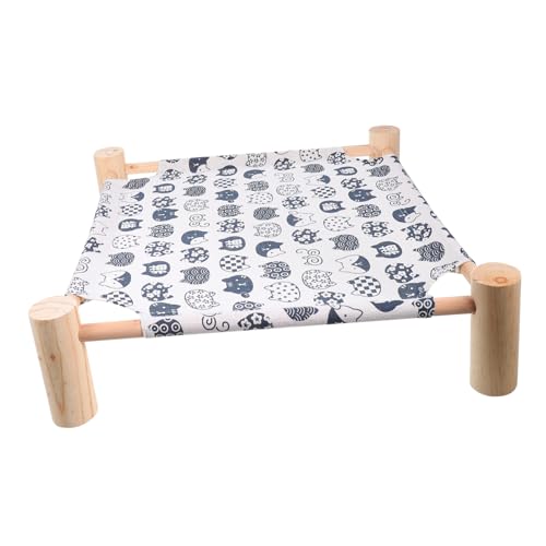 Yardwe Katzenbett für Den Innenbereich Erhöhtes Hundebett mit Holzbeinen Atmungsaktives Haustierbett Katzenhängematte Weiß Yardwe Katzenbett für Den Innenbereich Erhöhtes Hundebett mit Holzbeinen Atmungsaktives Haustierbett Katzenhängematte Weiß von Yardwe