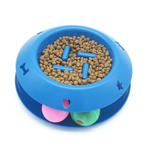 Yardwe Futterball Für Katzen Interaktive Langsame Futteraufnahme Geräuschspielzeug Für Entspannte Mahlzeiten Zufällige Farben Geeignet Für Katzen Und Kätzchen von Yardwe