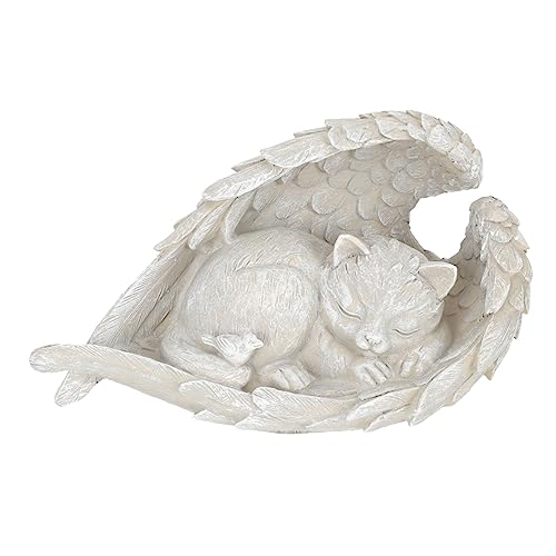 Yardwe Katzenstatue Engel-gedenkstatue Gedenktafeln Für Haustiere Katzenstatue Ornamente Gedenksteine ​​für Haustiere Haustierfigur Für Draußen von Yardwe