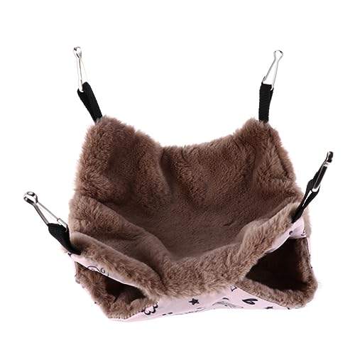 Yardwe Warm Pet Hammock Kuschelhängematte Für Kleintiere Winterfestes Plüsch-hängesofa Für Hamster Kuscheliges Nest Für Haustiere von Yardwe