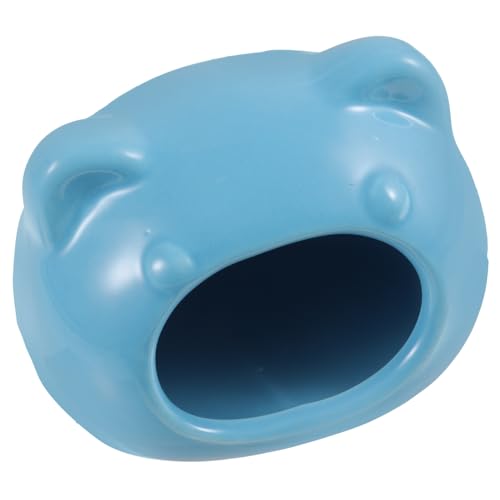 Yardwe Haustier Hamster Froschnest hamsterbett nagerhaus haustierbett erhöht Hamsterversteck Ratten Tiere Träger badewannenarmatur hamsterkäfig Haustierbedarf Hamsterhaus Keramik Sky-Blue von Yardwe