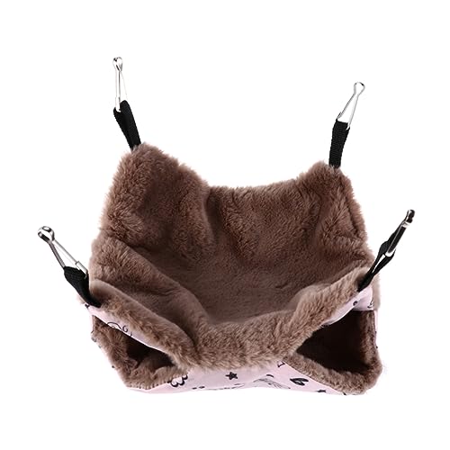 Yardwe Haustier Hamster diao Käfig für Winterhamster Meerschweinchen-Hängematte Haustierkäfig Plüschtier hamsterbett Hamster schaukel Haustierbett Hamster-Plüsch-Hängematte Polyester Rosa von Yardwe