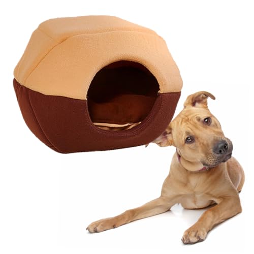 Yardwe Haustier Hundehütte Abnehmbares Und Waschbares Hundesofa Gemütliches Schlafbett Für Kleine Yurt Stil Kaffeefarben S Haustier Zubehör von Yardwe