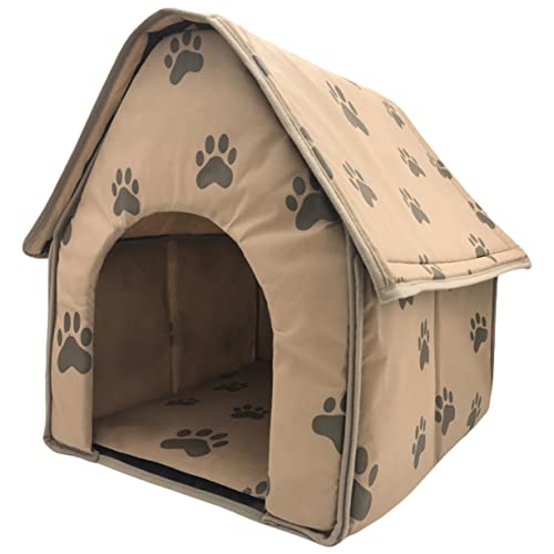 Yardwe Haustier Hundehütte Katzenhausbett Überdachung Tragbares Zelt Kleines Hundeversteck Katzenhütte Winterbett Für Höhlenbett Für Welpen Tipi Eingebauter Schwamm Coffee Yardwe Haustier Hundehütte Katzenhausbett Überdachung Tragbares Zelt Kleines Hundeversteck Katzenhütte Winterbett Für Höhlenbett Für Welpen Tipi Eingebauter Schwamm Coffee von Yardwe