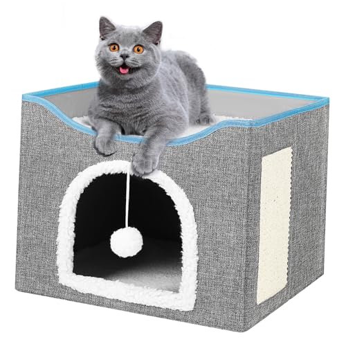 Yardwe Katzenhaus Für Den Innenbereich Bequemes Faltbares Katzenbett Multifunktionales Katzennest Kratzpad Für Hauskatzen Yardwe Katzenhaus Für Den Innenbereich Bequemes Faltbares Katzenbett Multifunktionales Katzennest Kratzpad Für Hauskatzen von Yardwe