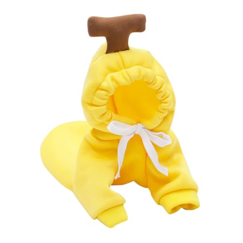 Yardwe Hundepullover Aus Fleece Mit Banana-Design Warme Kleidung Für Kleine Und Mittelgroße Hunde Für Herbst Und Winter Lustiges Outfit Für Tägliche Aktivitäten Und Partys von Yardwe