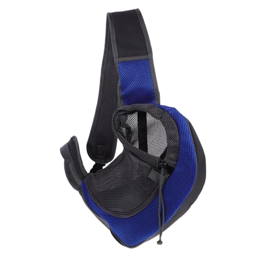 Yardwe Haustier Umhängetasche Aus Polyester Einzelne Tragtasche Für Katzen S Dunkelblau Für Ausflüge Haustierzubehör Für Unterwegs von Yardwe