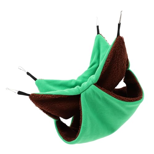 Yardwe Hängematte Für Haustiere Meerschweinchenbett Weiches Plüsch Warmes Hamsternest Hängendes Chinchillabett Grün 34 X 34 von Yardwe