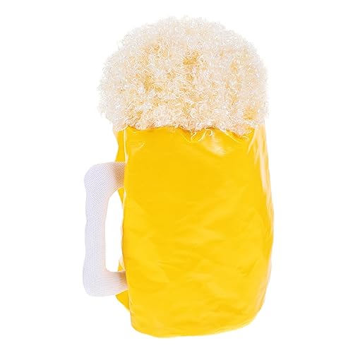 Yardwe Kreative Haustier-Kopfbedeckung Lustige Bierkrug-Form Leichtes Plüsch-Material Für Haustier-Geburtstagsfeiern Und Foto-Requisiten Macht Ihren Hund Oder Ihre Katze Zum Blickfang von Yardwe