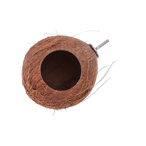 Yardwe Haustiernest Kokosnussschalenbett Bequemes Hängeversteck Für Hamster Vögel Eichhörnchen von Yardwe