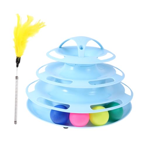 Yardwe Interaktives Katzen-Tumbler-Spielzeug Mit 4 Ebenen Und Beweglichem Haustier-jagdspielzeug Für Kätzchen Mit Neckstab Yardwe Interaktives Katzen-Tumbler-Spielzeug Mit 4 Ebenen Und Beweglichem Haustier-jagdspielzeug Für Kätzchen Mit Neckstab von Yardwe