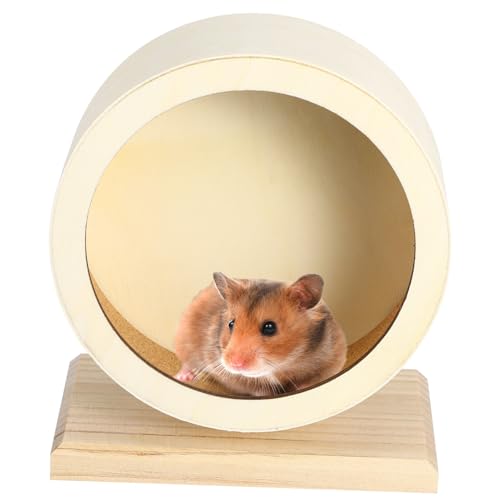 Yardwe Holz Laufrad Für Hamster Igel Kleine Haustiere s Robustes Material Langlebig Komfortabel Freistehend Trainingsspielzeug Für Haustiere von Yardwe
