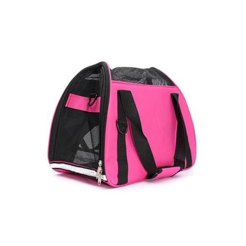 Yardwe Faltbare Tragetasche Für Katzen Und Hunde Atmungsaktiv Haustier-Rucksack Kompakte Reisetasche Für Haustiere Rosarot von Yardwe