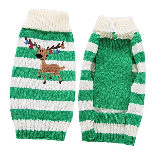 Yardwe ädchenkleidung Kleiner Hundepullover Pullover Für ädchen Elch-Strickpullover Katzenkleidung Welpenkleidung Für ädchen Kleiner Welpenpullover Abs Die Klingel Herbst Und Winter von Yardwe