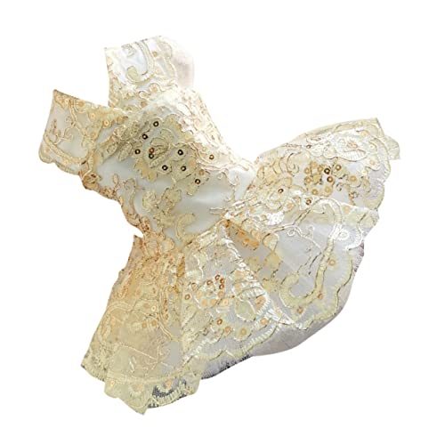 Yardwe Hundekleid kleine Hund s Hochzeitsoutfits für Hunde Kleidung für Haustiere Dog Costume hundebekleidung Dog Clothes hundeausstattung pet Kleidung Rock Pet-Spitzenrock Golden Yardwe Hundekleid kleine Hund s Hochzeitsoutfits für Hunde Kleidung für Haustiere Dog Costume hundebekleidung Dog Clothes hundeausstattung pet Kleidung Rock Pet-Spitzenrock Golden von Yardwe