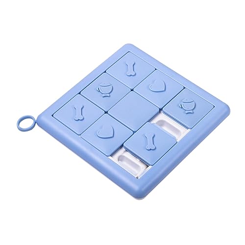 Yardwe Hundeleckerli-Puzzle Stoppen Sie das Aufblähen der Haustierschüssel Hundenäpfe langsam Hundefutter aus Kunststoff Futtersuchtrainer für Haustiere Abs Blue von Yardwe