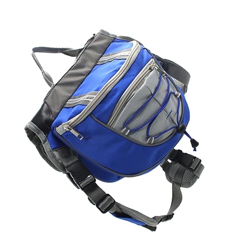 Yardwe Hundesatteltasche Hundezubehör Geschirr À Hundetaschen Träger Hundesatteltasche Rucksack Große Hunde Reisen Haustier Hunderucksack Blau von Yardwe