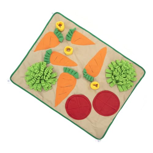 Yardwe Hundeschnüffelmatte Kreatives Gemüse Design Interaktives Intelligenzspielzeug zur Geruchsschulung Energiesparend Stressreduzierend für Kleine und Große Hunde Geeignet Langlebig von Yardwe
