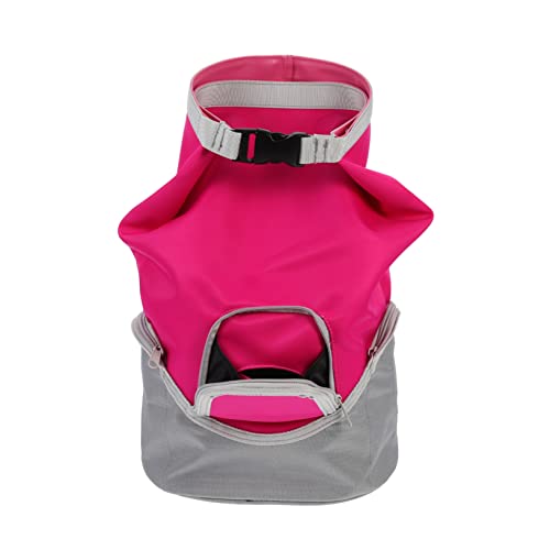 Yardwe Hundetransporttasche Faltbare wasserdichte Tragetasche Für Hundefutter Und Katzenfutter Praktische Schultertasche Mit Großem Fassungsvermögen in Rosa Für Ausflüge Und Reisen von Yardwe