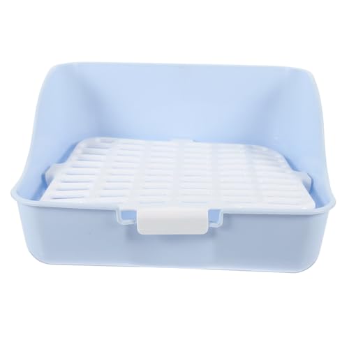 Yardwe Kaninchentoilette Tablett Kaninchenstreu Pfanne klein drinnen Haustier Aber töpfchen Hamstertrainer Gitterkäfig mit Linerboden Tiertoiletten Hasen-Katzentoilette Plastik Himmelblau Yardwe Kaninchentoilette Tablett Kaninchenstreu Pfanne klein drinnen Haustier Aber töpfchen Hamstertrainer Gitterkäfig mit Linerboden Tiertoiletten Hasen-Katzentoilette Plastik Himmelblau von Yardwe
