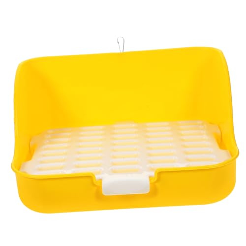 Yardwe Ecktoilette Für Kaninchen Aus Haustier Toilette Mit Erhöhtem Zaundesign Geeignet Für Erwachsene Kaninchen Und Kleintiere rutschfeste Bodenoptik von Yardwe