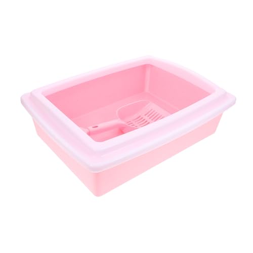 Yardwe Kasten Katzentoilette Bettpfannen-Toilette für Haustiere Spritzschutz für Katzentöpfchen Katzenklo für Senioren Flache Streu für Katzen Katzenklo Becken Abs Rosa Yardwe Kasten Katzentoilette Bettpfannen-Toilette für Haustiere Spritzschutz für Katzentöpfchen Katzenklo für Senioren Flache Streu für Katzen Katzenklo Becken Abs Rosa von Yardwe