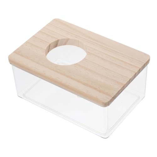 Yardwe Wiederverwendbare Hamsterbad-sandbadbox Aus Acryl Mit Holzdeckel Für Einfaches Beobachtungsvergnügen Yardwe Wiederverwendbare Hamsterbad-sandbadbox Aus Acryl Mit Holzdeckel Für Einfaches Beobachtungsvergnügen von Yardwe