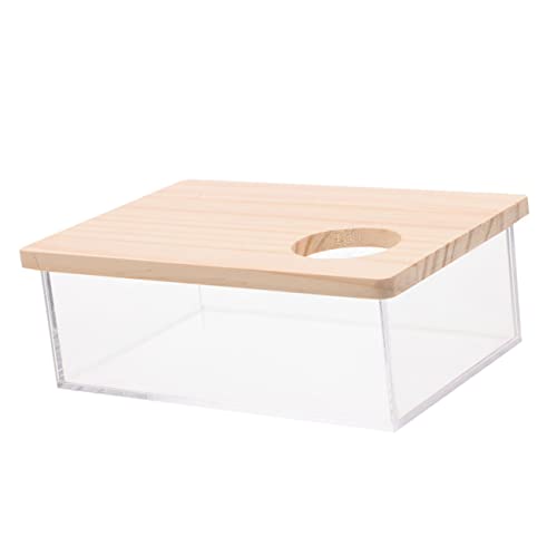 Yardwe Acryl Holz Hamster Sandbad Für Chinchilla Meerschweinchen Rennmäuse Haustier Badezimmer Sauna Yardwe Acryl Holz Hamster Sandbad Für Chinchilla Meerschweinchen Rennmäuse Haustier Badezimmer Sauna von Yardwe