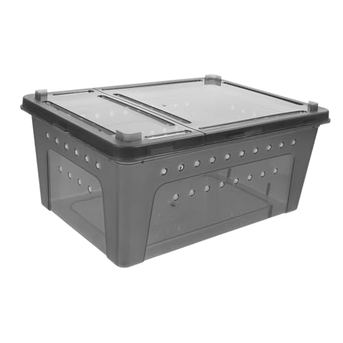 Yardwe Kasten Terrarium für Reptilien Inkubator Tank kreativer Futterkorb Gehege der Gottesanbeterin praktischer Futterbehälter Reptilienbehälter zum Füttern Schneckengehege Plastik Black Yardwe Kasten Terrarium für Reptilien Inkubator Tank kreativer Futterkorb Gehege der Gottesanbeterin praktischer Futterbehälter Reptilienbehälter zum Füttern Schneckengehege Plastik Black von Yardwe