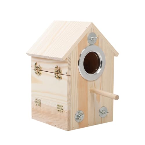 Yardwe Vogelhaus Für Papageien Haustier-Vogelhaus Brutkäfig Vögel Bruthäuser Für Zuhause Paarung Kleine Voliere Outdoor Indoor Material Inkubator Vogelnisthaus Aus Holz von Yardwe