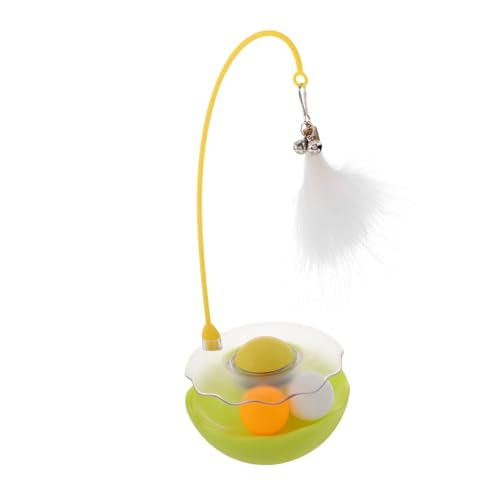 Yardwe Katze Plattenspieler Multifunktionales Katzenspielzeug Katzenaktivitätsspielzeug katzenminze Katzen-Spinnspielzeug Interaktiver Rolling Cat Toy Ball Abs von Yardwe