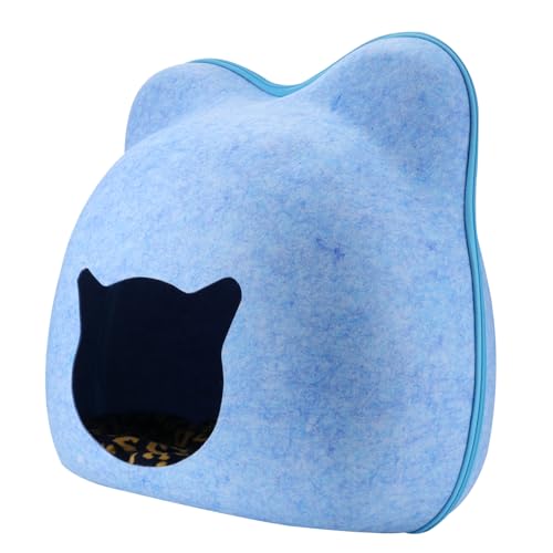 Yardwe Katzenbett Mit Niedlichem Katzenkopf-Design Gemütliche Filz-katzenhöhle Für Winter Isolierter Schlafplatz Für Katzen Und Hunde Für Reisen Und Zuhause Yardwe Katzenbett Mit Niedlichem Katzenkopf-Design Gemütliche Filz-katzenhöhle Für Winter Isolierter Schlafplatz Für Katzen Und Hunde Für Reisen Und Zuhause von Yardwe