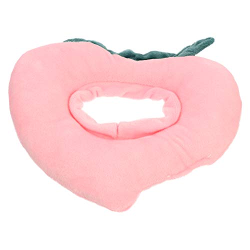 Yardwe Katzenhalsband Schild Halsband Katze Schutz Komfort schützend Nacken Halsschmuck für Haustiere Pfirsichkragen Anti-Leck-Kragen kreativer Katzenkragen Plüsch Rosa von Yardwe